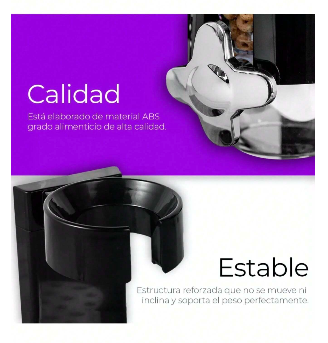 Dispensador Doble de Cereales y Alimentos Secos