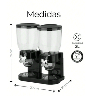 Dispensador Doble de Cereales y Alimentos Secos