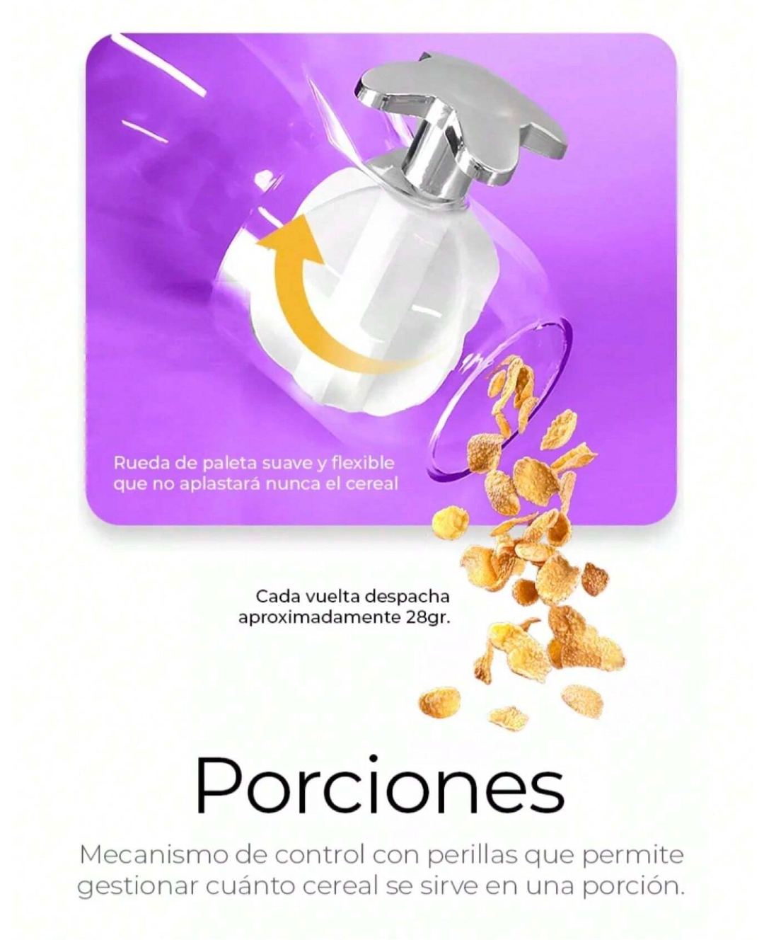 Dispensador Doble de Cereales y Alimentos Secos