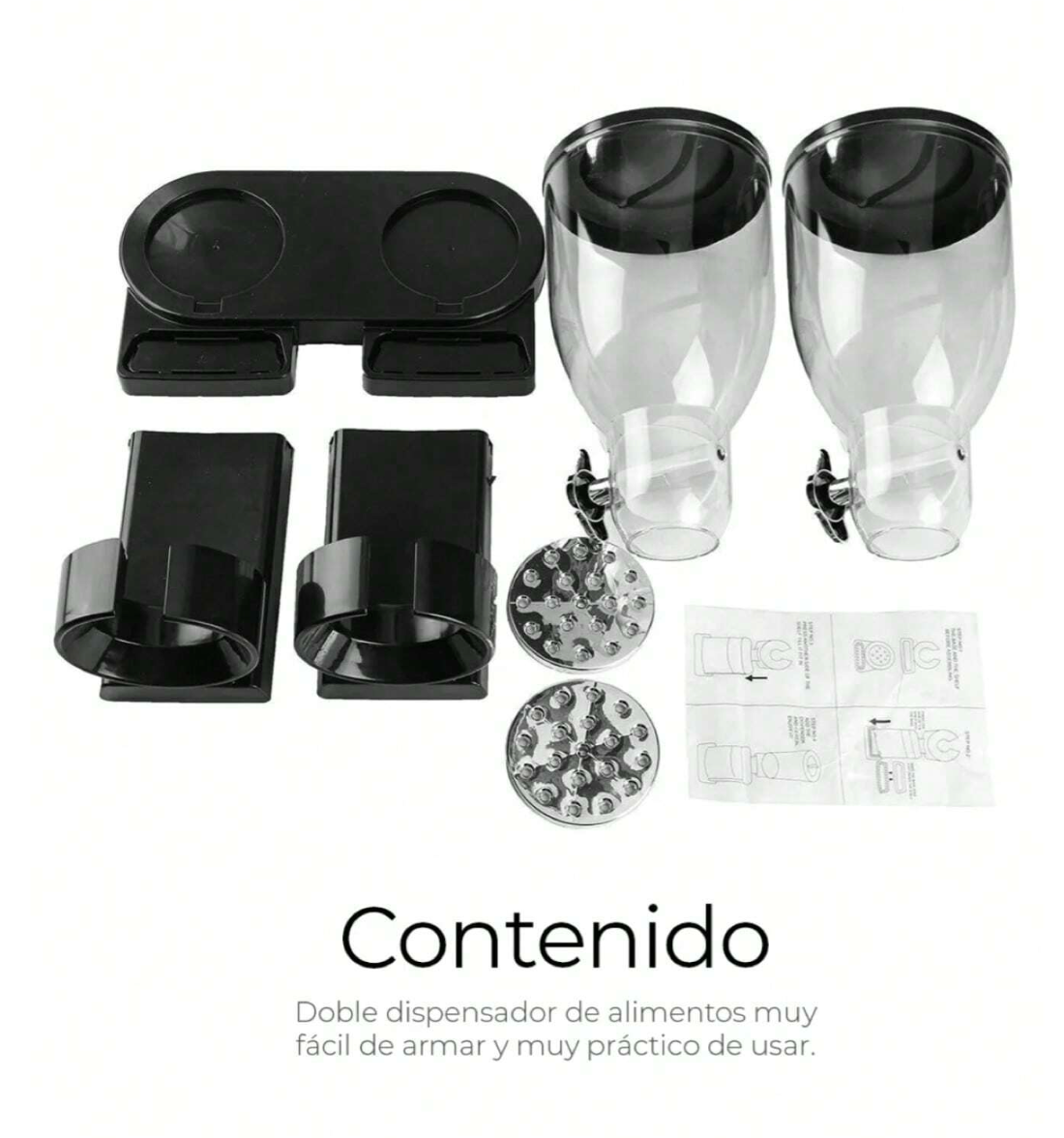 Dispensador Doble de Cereales y Alimentos Secos