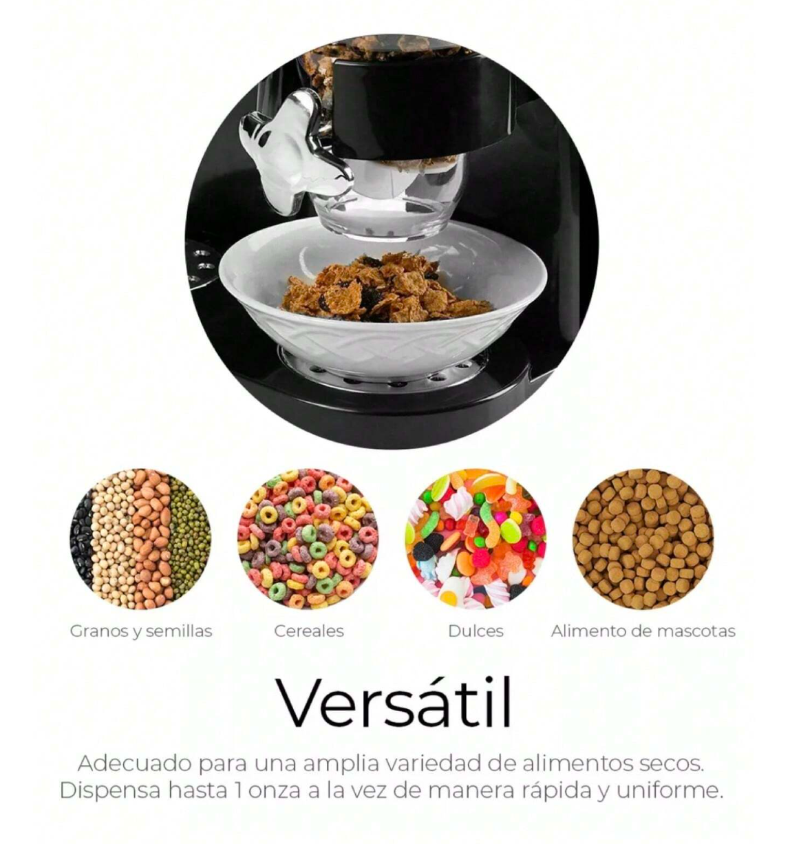 Dispensador Doble de Cereales y Alimentos Secos