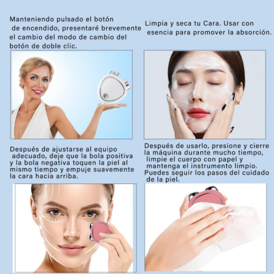 Masajeador Facial Microcorriente Reafirmante y Antiedad ✨