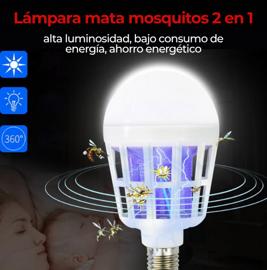 Bombillo Mata Mosquitos 2 en 1